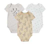 Huggies Little Hugs 3 Pack Bodysuit, Set di biancheria intima Unisex - Bimbi 0-24, Beige (Netural), 9 mesi