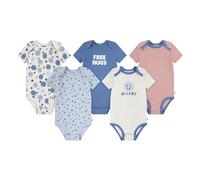 Huggies Little Hugs 5-Pack Elevated Bodysuit Body, Oatmeal Htr, 6 Mesi (Pacco da 5) Unisex-Bimbi