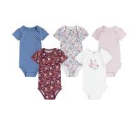 Huggies Little Hugs 5-Pack Elevated Bodysuit Undershirt, Bianco Neve/Rosa, 9 Mesi (Pacco da 5) Baby Girls