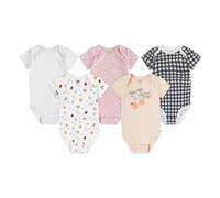 Huggies Little Hugs 5-Pack Elevated Bodysuit Undershirt, Pesca Pallido, 24 Mesi (Pacco da 5) Baby Girls