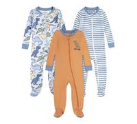 Huggies Little Hugs Huggies Snug Sleep Coveralls (3-Pack) Toddler Sleepers, Blue/Orange, 18 Mesi Baby Boys