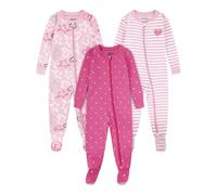 Huggies Little Hugs Huggies Snug Sleep Coveralls (3-Pack) Toddler Sleepers, Pink, 18 Mesi Baby Girls