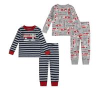 Huggies Little Hugs Huggies Snug Sleep Set (4-Pieces) Pajama, Heather Grey/Blue, 24 Mesi Baby Boys