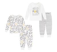 Huggies Little Hugs Huggies Snug Sleep Set (4-Pieces) Pajama, off White/Grey, 3 Anni Boy's