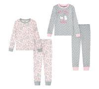 HUGGIES Little Hugs Long Sleeve Pajama 4-Piece Set, Set Pigiama, Bambine e Ragazze, Grey Htr, 2 Anni