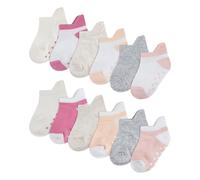 Huggies Little Hugs Pull On Infant Socks (12-Pack), Calzini, Unisex - Bimbi 0-24, Beige/White/Pink/Grey, 6-12 mesi