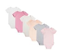 Huggies Little Hugs Unisex Baby 6-pack Basic Bodysuit Canottiera Bimba 0-24, Bianco/Rosa/Grigio/Pesca, 24 mesi