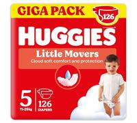 Huggies Little Movers Pannolini Ultra assorbente, Design Disney, Taglia 5 (11-25 Kg), Pacco Giga da 126 Pezzi
