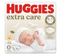 Huggies Pannolini Extra Care Bebè, Taglia 0 (<3,5 Kg), Confezione da 25 Pannolini