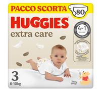 HUGGIES - Pannolini Extra Care Taglia 3 (6-10 Kg) Pacco Scorta da 80 Pezzi