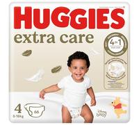 Huggies Pannolini Extra Care, Taglia 4 (7-18 kg), Confezione da 66 Pannolini (33x2)