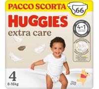 Huggies Pannolini Extra Care, Taglia 4 (8- 16Kg), Confezione Da 66 Pannolini