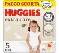 Huggies Pannolini Extra Care, Taglia 5 (12-17 Kg), Confezione Da 56 Pannolini