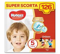Huggies Pannolini Ultra Comfort, Taglia 5 (11-25 Kg), Confezione da 126 Pannolin