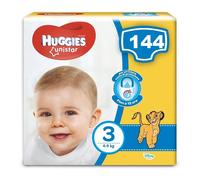 Huggies Pannolini Unistar Taglia 3 (4-9 kg) Confezione da 144 Pannolini (8X18)