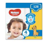 Huggies Pannolini Unistar Taglia 4 (7-18 kg) Confezione da 128 Pannolini (8X16)