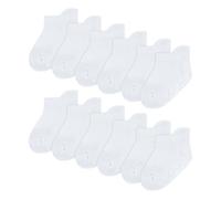 Huggies Pull On Infant Socks (12-Pack) Calzini, White, 0-6 Mesi (Pacco da 12) Unisex-Bimbi