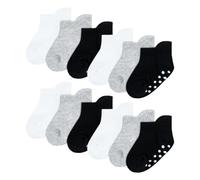 Huggies Pull On Infant Socks (12-Pack) Calzini, White/Grey/Black, 6-12 Mesi (Pacco da 12) Unisex-Bimbi