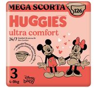 Huggies Ultra Comfort Mega Pack Taglia 3 126 Pannolini Mickey e Minnie Multicolor