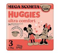Huggies Ultra Comfort Mega Pack Taglia 3 126 Pannolini Mickey e Minnie Multicolor