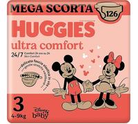 Huggies Ultra Comfort Pannolini Taglia 3 (4-9 Kg) Confezione da 126 Pannolini