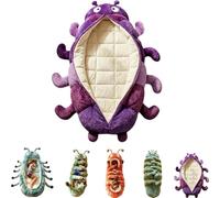Hugging Caterpillar Sleeping Bags, Plush Cocoon Sleeping Bag, Pull Cord Sleeping Bag, Full Body Plush Lounger, Animal Sleeping Bags for Adults(Purple)