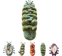 Hugging Caterpillar Sleeping Bags, Plush Cocoon Sleeping Bag, Pull Cord Sleeping Bag, Full Body Plush Lounger, Animal Sleeping Bags for Adults(Green)