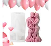 Hugging Silicone Moulds - 3D Coppia Candle Form | Handmade Body Shape Casting | Romantic Valentine Sculpture Mold for DIY Soap, Resina, Chocolate, Ice, Decoration, Craft, Artistic Gift Creation