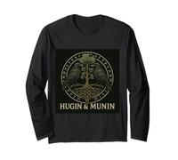 Hugin & Munin i corvi di Odino Celti vichinghi Valhalla Odin Maglia a Manica