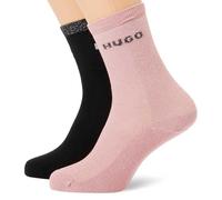 HUGO 2p QS Shiny PIQ CC W 10273374 Quarter_Socks, Open Pink, 35-38 Donna