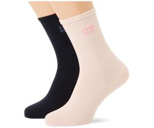 Hugo 2p Rs Uni Logo CC W 10274796 0 Calze Regolari, Rosa Chiaro/Pastello, 35-38 Donna