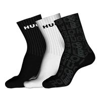 HUGO 3p QS Logo Piquet CC 10276033 Calzettoni Corti, Nero 001, 40-46 Uomo