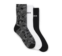 HUGO 3p QS Rib Camo CC 10273418 01 Calzettoni Corti, Open Miscellaneous, 43-46 (Pacco da 3) Uomo
