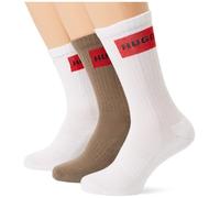 Hugo 3p QS Rib Label CC 10267340 01 Calzettoni Corti, Grigio-Medium Grey, 46-52 Uomo