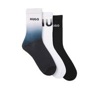 HUGO 3p QS Rib Rising CC 10276024 0 Calzettoni Corti, Nero 001, 40-46 Uomo
