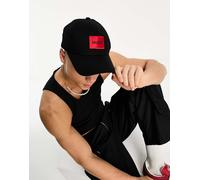 HUGO - 581 - Cappellino con visiera nero con riquadro del logo One Size