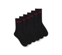 HUGO Calze in confezione da sei - Style 6P QS RIB LOGO CC, 50510187 Nero 39-42