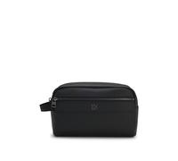 HUGO Beauty case in similpelle martellata con logo scomposto - Style Quantic_Washbag, 50552293 Nero pz.