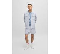 HUGO Bermuda in misto cotone a righe verticali - Style Rudo252, 50534630 Blu a motivi XXL