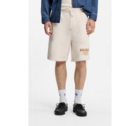 HUGO Bermuda in terry di cotone con vestibilità comoda e logo stampato - Style Nomario, 50510728 Colore neutro XS