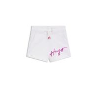 HUGO Bermuda per bambini in misto cotone con logo metallizzato - Style G00129/10P04A, G00129 Bianco 102