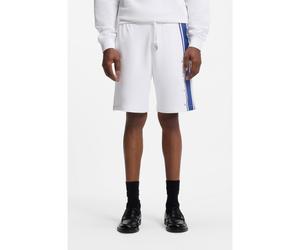 HUGO Bermuda relaxed fit in terry di cotone con striscia laterale - Style Demsishort, 50563806 Bianco S