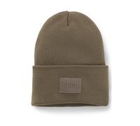 HUGO Berretto in maglia di cotone con targhetta con logo - Style Xevon_B, 50551508 Grigio pz.