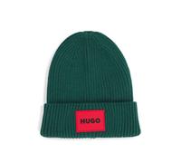 HUGO Berretto in maglia per bambini con etichetta con logo rossa - Style G00259/09BT2, G00259 Verde 52