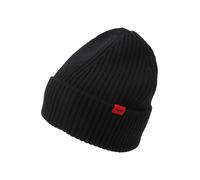 HUGO Berretto a coste in lana vergine con etichetta con logo - Style Xola, 50524570 Nero pz.