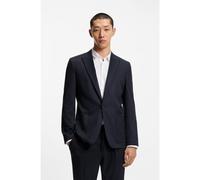 HUGO Blazer extra slim fit in flanella elasticizzata ad alte prestazioni effetto mélange - Style Arti253F1X, 50547500 Blu scuro 48