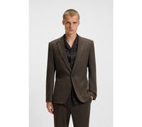 HUGO Blazer extra slim fit in tessuto a spina di pesce - Style Arti253F1X, 50544694 Marrone 102