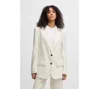 HUGO Blazer oversize in misto lino - Style Anetali, 50537590 Bianco 36