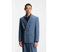 HUGO Blazer oversize in tessuto gessato elasticizzato ad alte prestazioni - Style Ulik261X, 50554672 Righe azzurre 48