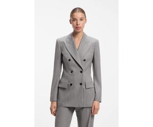 HUGO Blazer regular fit a clessidra in tessuto gessato - Style Ankati, 50568955 Grigio a motivi 40